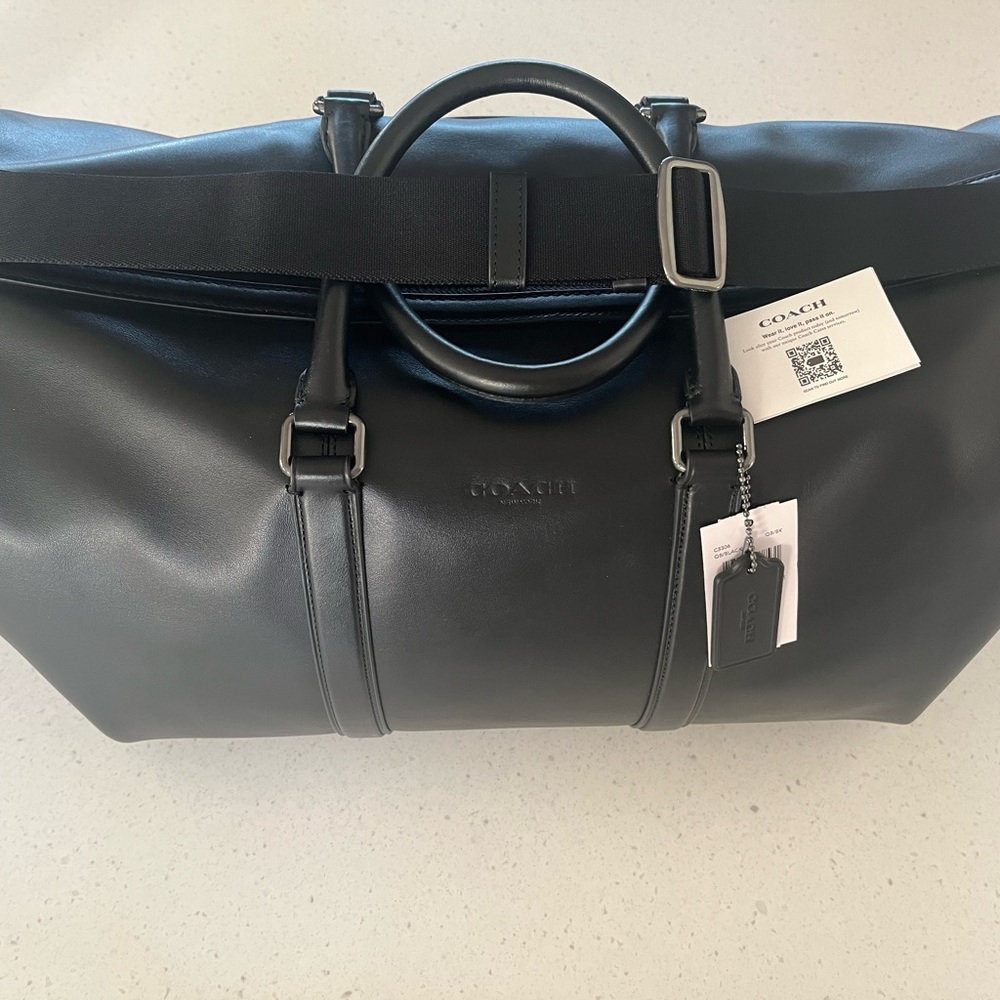 COACH Venturer Bag, Black Leather NWT